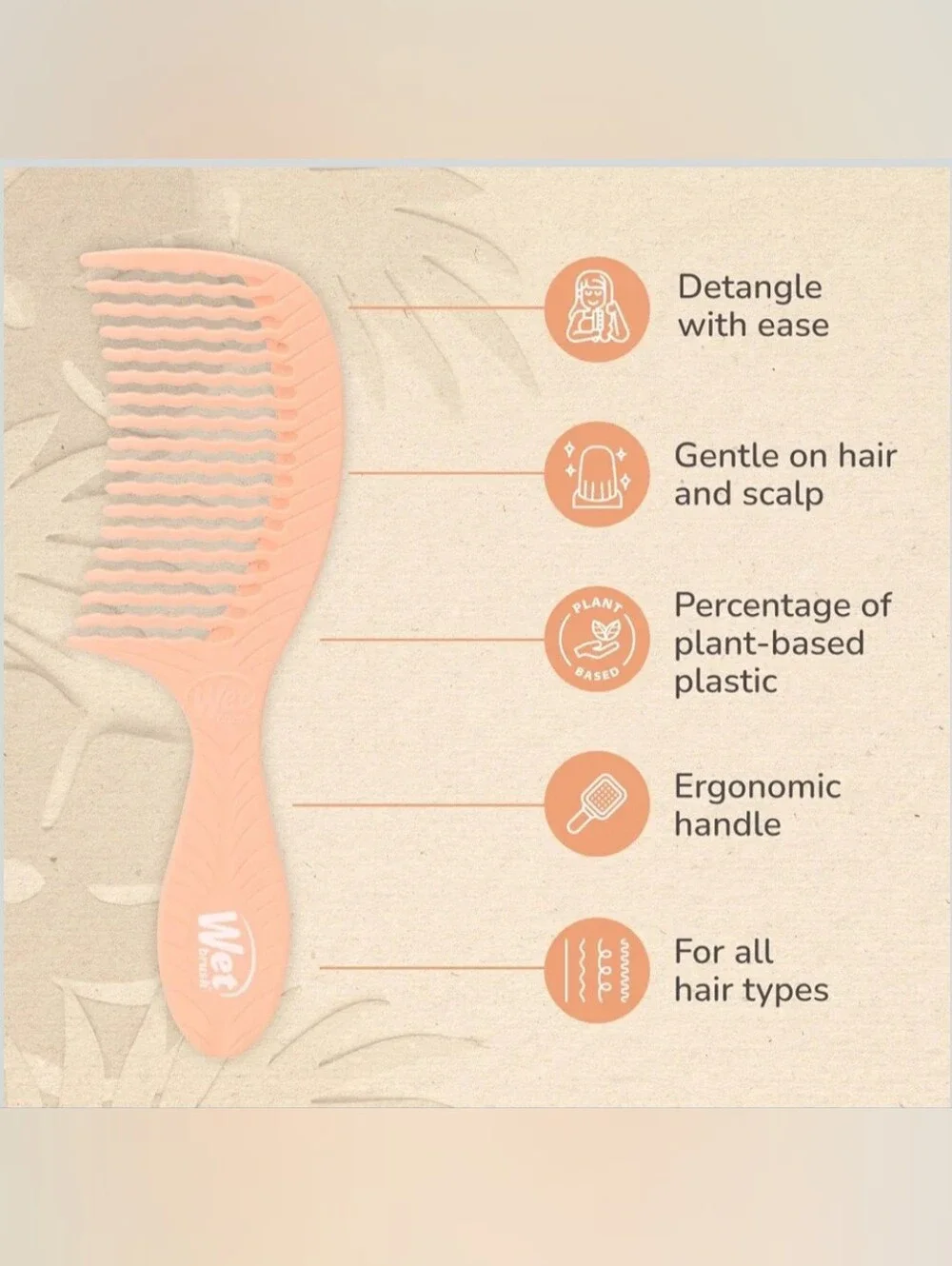 Wet Brush Go Green Coconut Oil Infused Treatment Comb